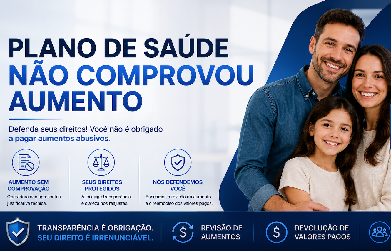 Plano de saude nao comprovou aumento